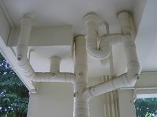 Sewer Pipe & fittings from 2nd floor drop down to 1st floor